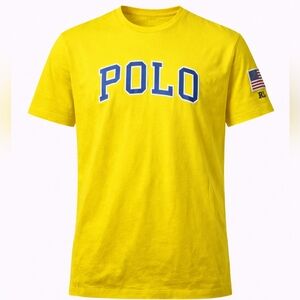 Polo Ralph Lauren Yellow USA Flag Logo T-Shirt